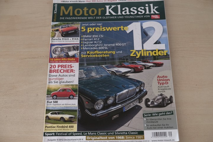 Deckblatt Motor Klassik (09/2012)